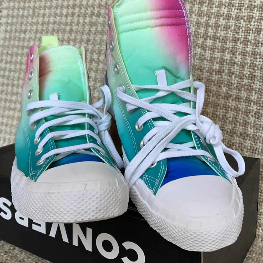 Converse Untitled Hi White/Barely Volt/Black MEN`S - Picture 8 of 15